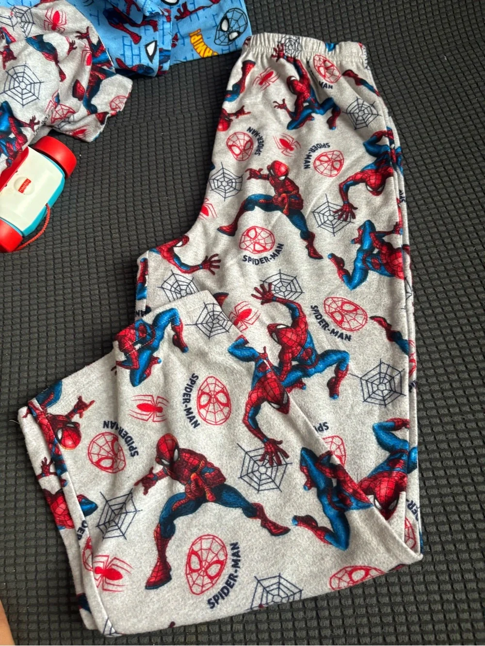 Spiderman Kids Pajama Set - Gray, Red & Blue